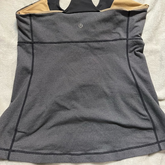 Grey Lululemon Scoop Neck T back Top - Picture 6 of 6